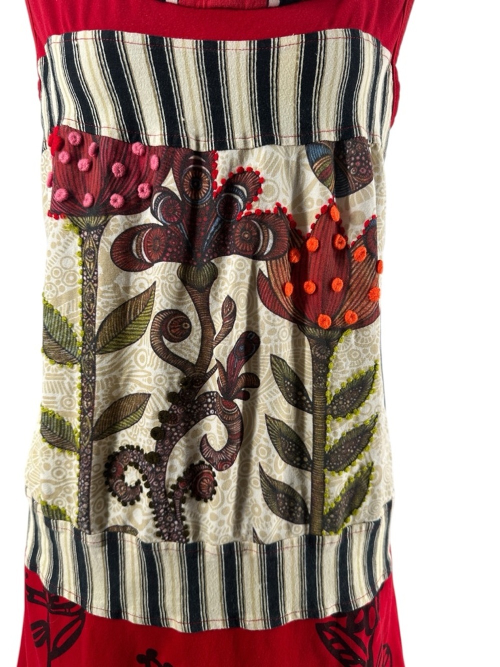 Savage Culture Boho Patchwork Tunic Dress Mini Sleeveless Lagelook Artsy Chic - Picture 4 of 10